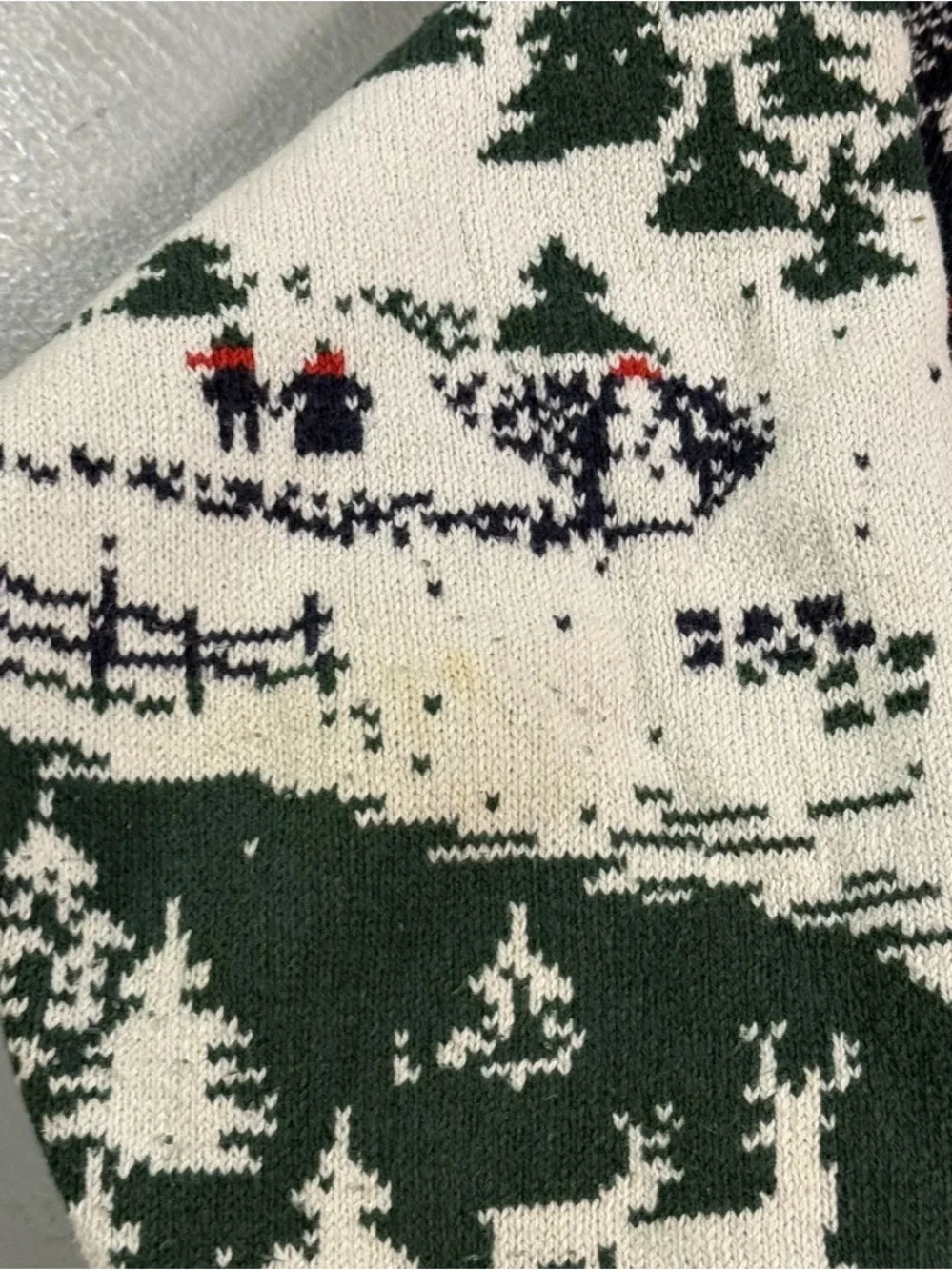 Vintage Northern Reflections Nature Winter Mountain Scene Cardigan Womens Large